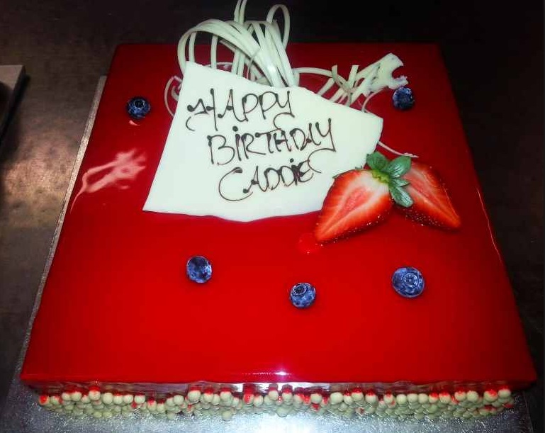Strawberry celebration cake